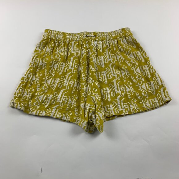 Elevenses Lime White Embroidered High Rise Shorts S - Picture 5 of 5